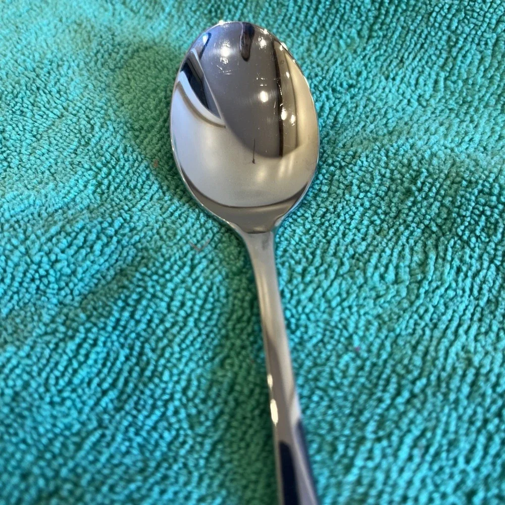 Gorham Silver Stainless Steel Colonial Tipt Teaspoon 6 1/8 in